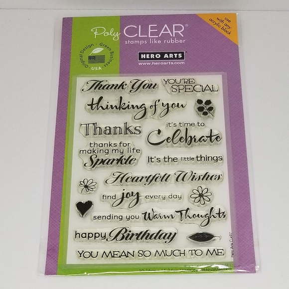 Hero Arts New and Lightly Used Clear Photopolymer Stamp Sets- Flowers~ Birthday~ - Picture 12 of 16